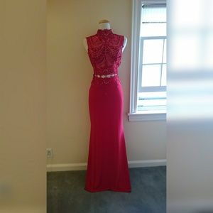 Two piece prom dress "Red Queen"